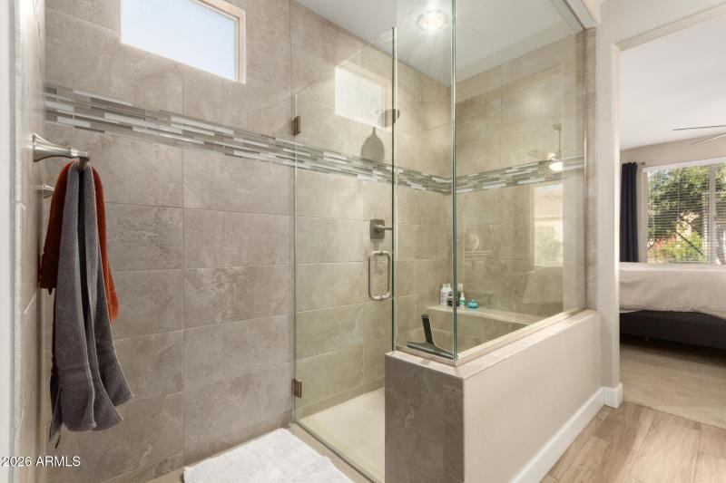 Large walk in shower