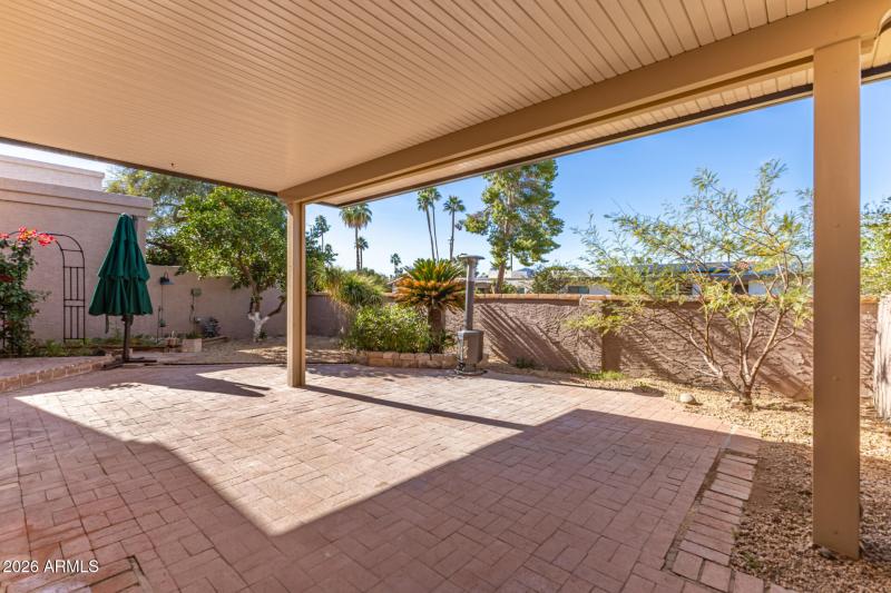 Sip your coffee on the covered patio