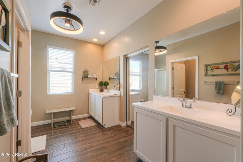 Primary Bath with separate sinks