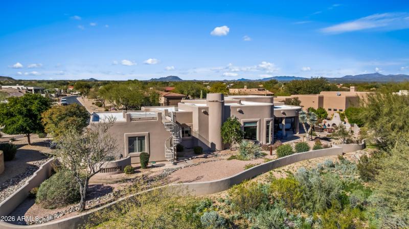 Aerial view of house