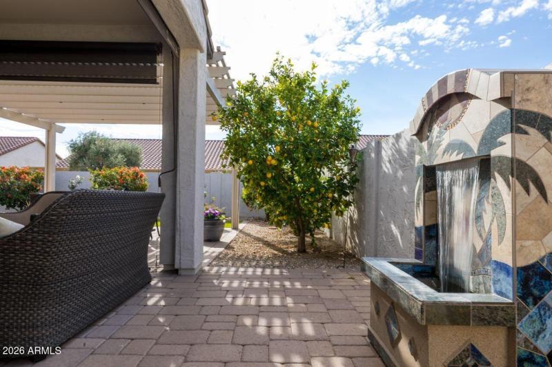 16375 W Whitton Ave. side patio fountain