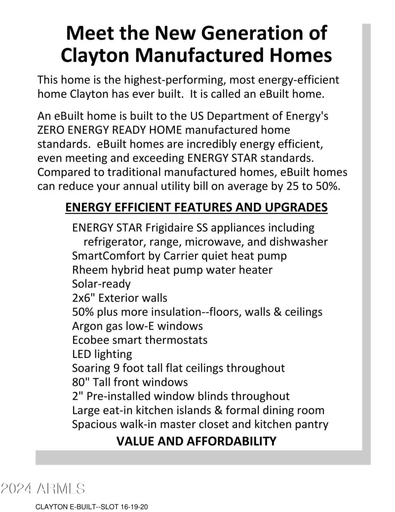 CLAYTON E-BUILT--SLOT 16-19-20