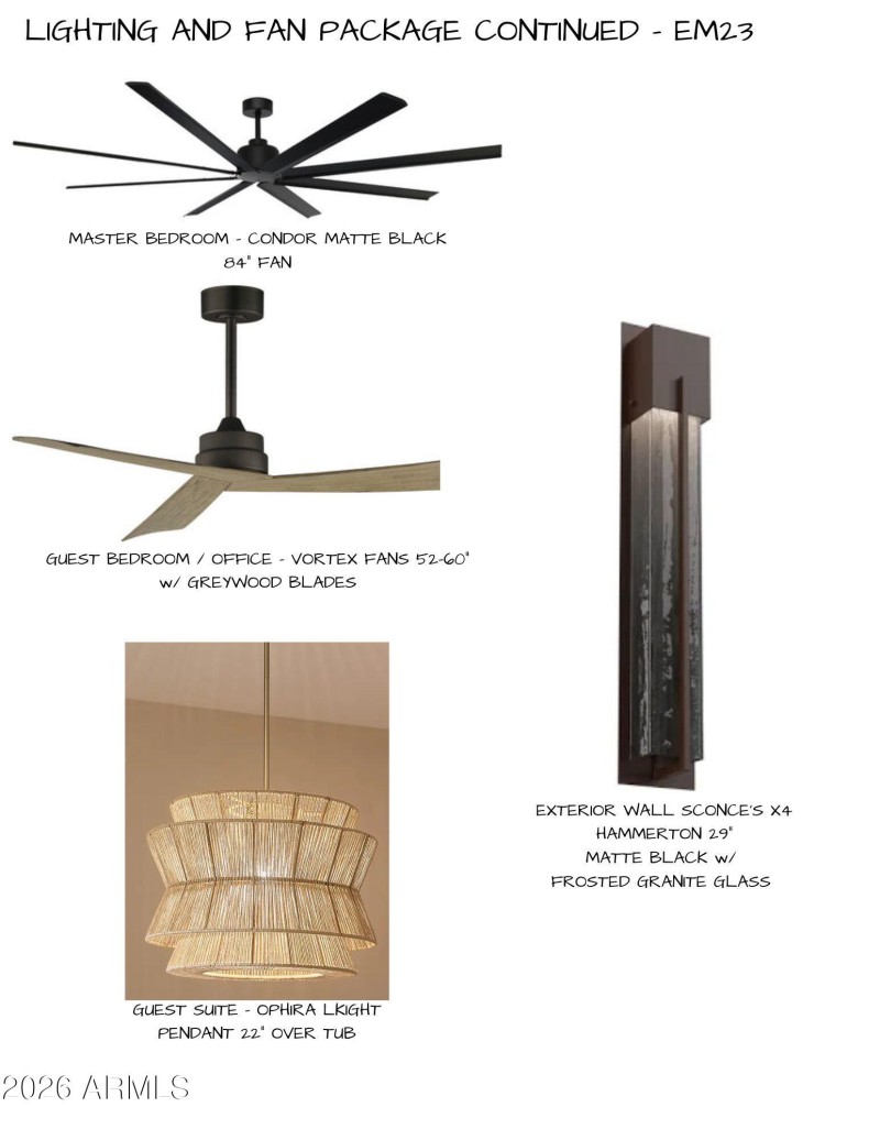 EM23 Lighting and Fan Pkg continued