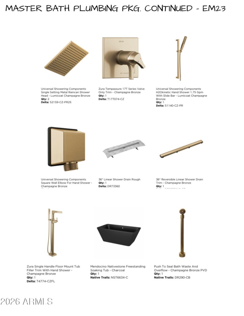 EM23 Master Bathroom Plumbing Pkg contin