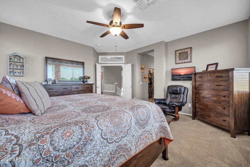 Spacious primary suite