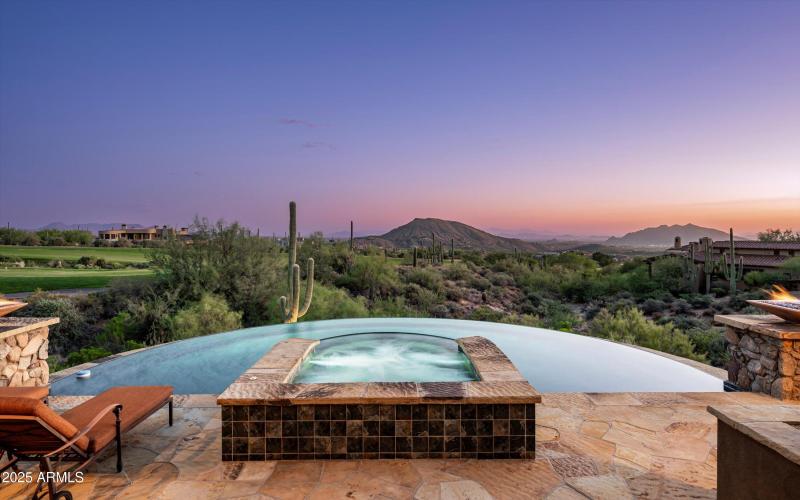 Pool at Dusk with Panaromic Views
