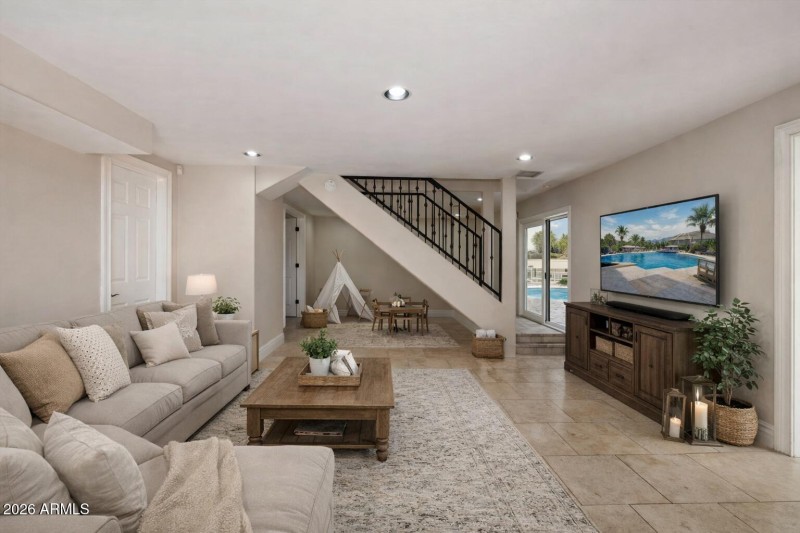 Virtually Staged Downstairs Retreat