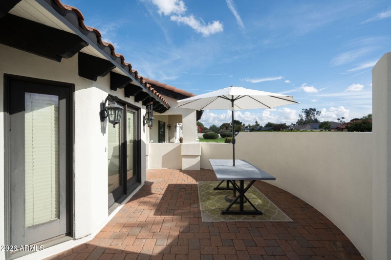 Front patio off kitchen