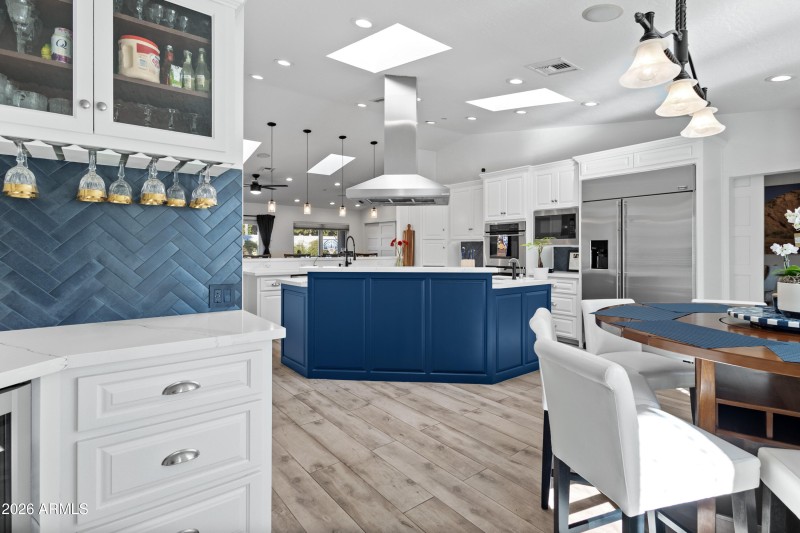 kitchen view from coffee station/bar