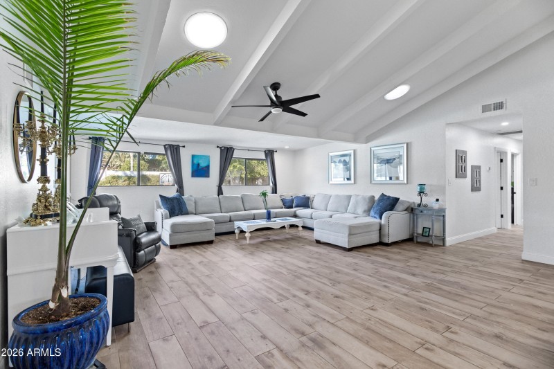 Warm yet open living room