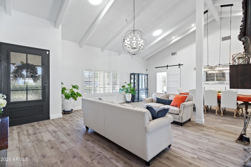 Front door and living space