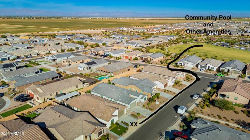 Drone Shot House to Amenities