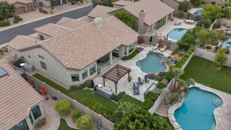 South-face outdoor living.