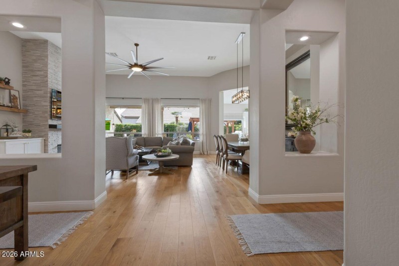 Step inside the front entry.