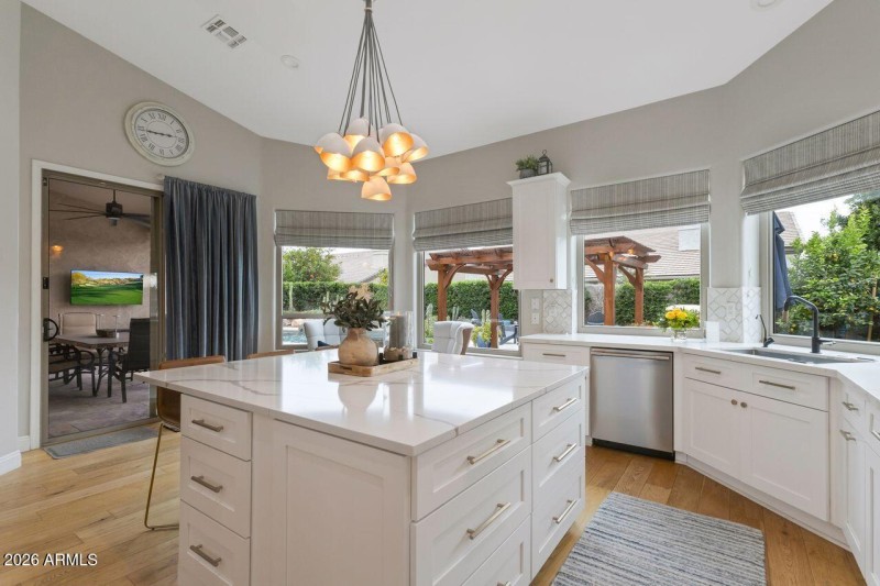 Open kitchen to patio & outdoor.