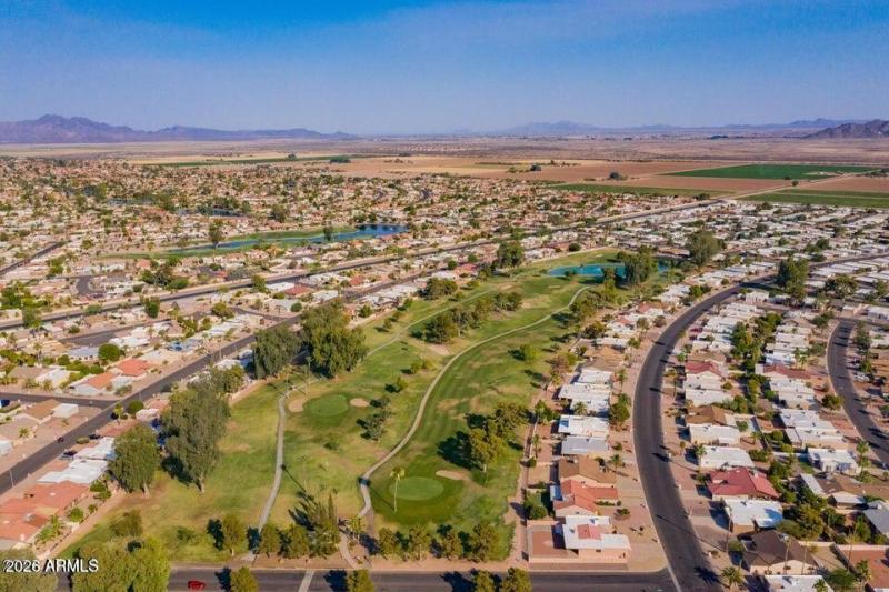 Golf course with drone