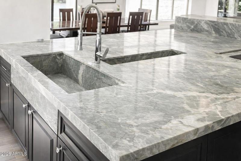 Modern Kitchen with Marble island