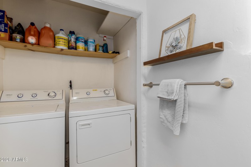 Laundry in Hall Bath