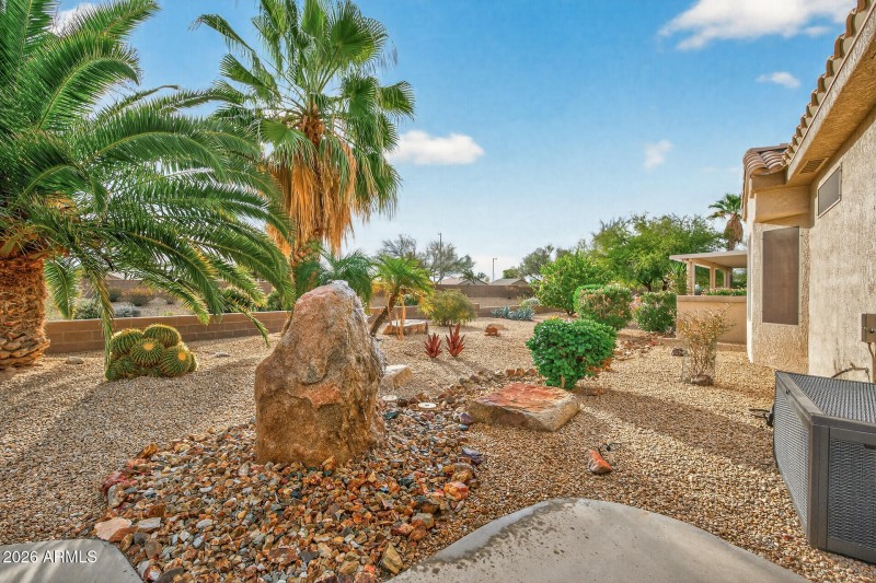 Back Yard w/stone fountain