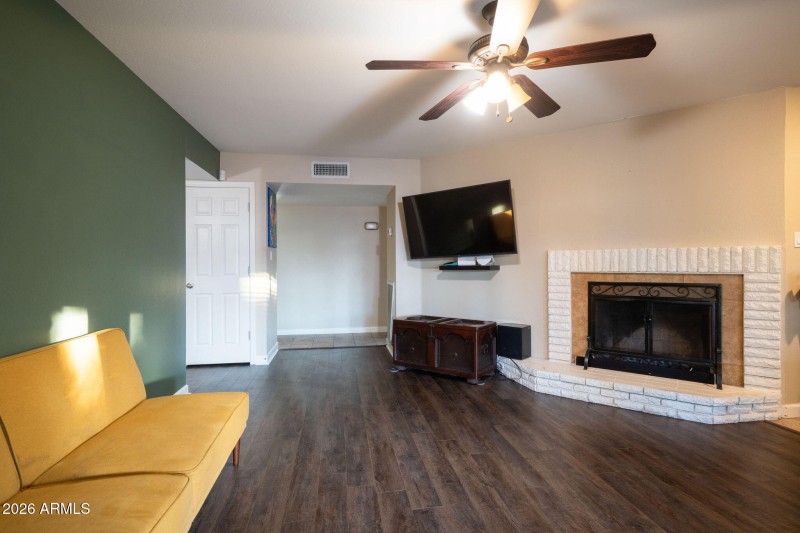 Living Room with Fireplace