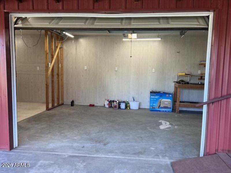 Garage door going into the Workshop