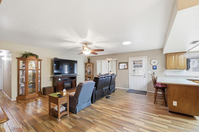 Great Room open kitchen living area