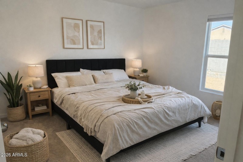 Virtually Staged Bedroom