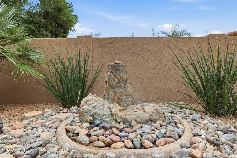 WATER FOUNTAIN BUBBLING IN BACKGROUND