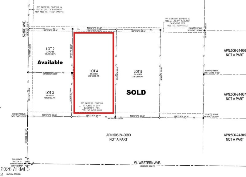 sold - utility easement