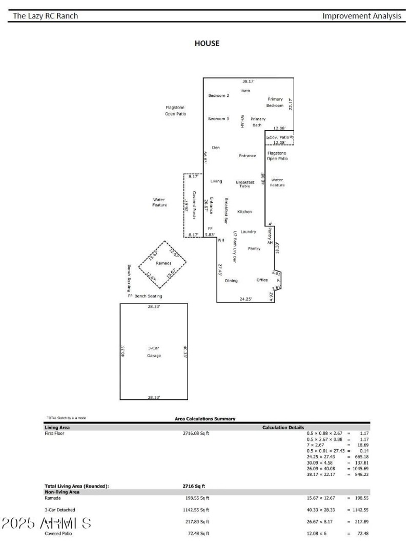 House and 3 Car Garage Improvement Analy
