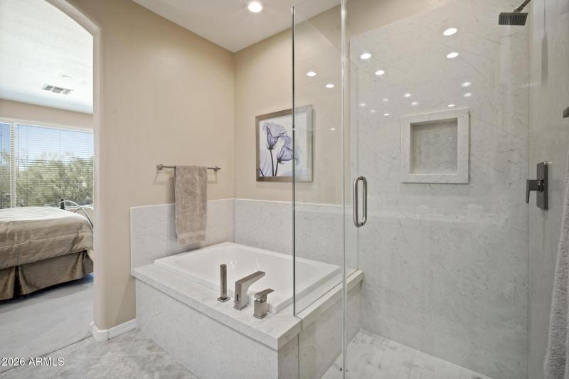 Soaking Tub and Walk-In Shower