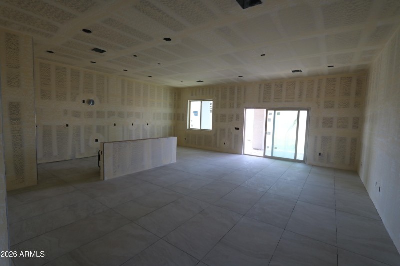 Great room and kithen area