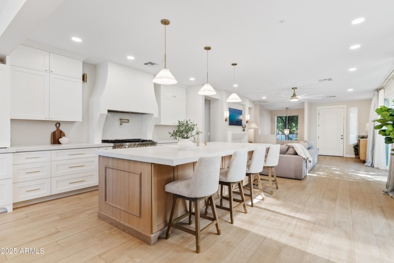 Designer kitchen with custom cabinetry