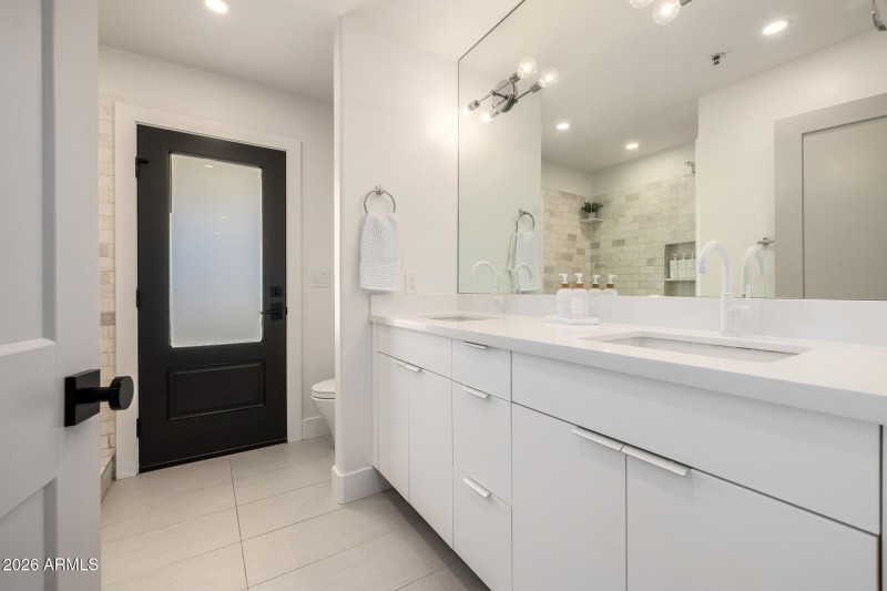 Guest Bath with Door to the Outside