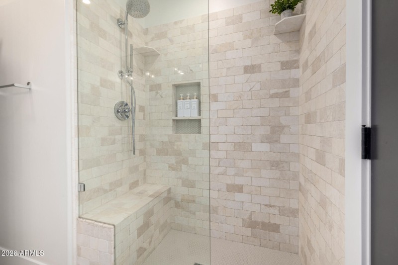 Guest Bath Shower with Timeless Design