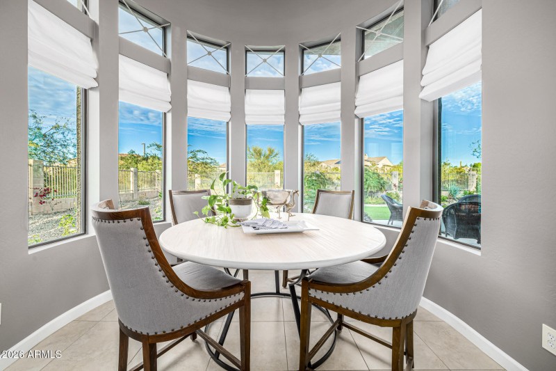 Light-filled breakfast area