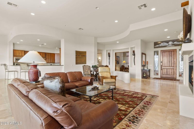 Family Room to Front Door view
