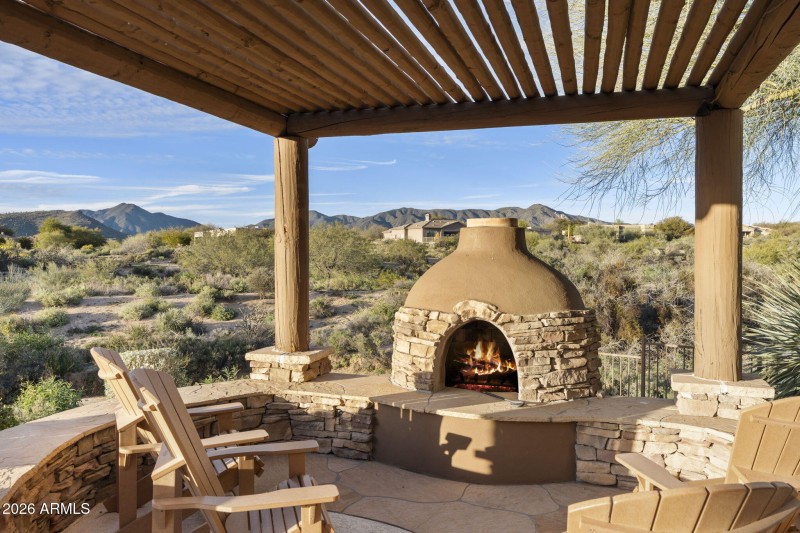 Ramada Fireplace Sitting Area