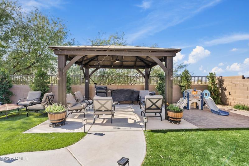 Custom landscape and backs to open area