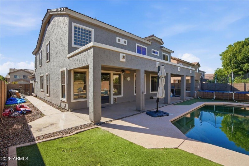 Home length covered patio