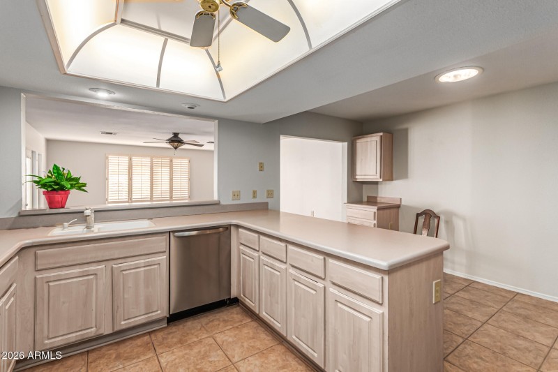 Kitchen to family area