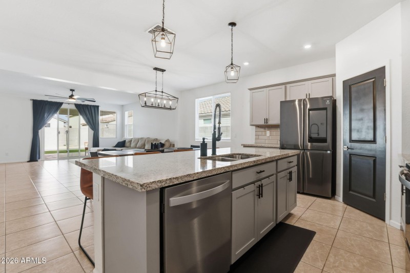 Dining Area With Modern Lighting