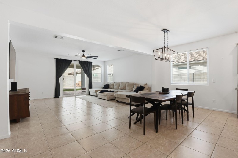 Open Great Room & Dining Space