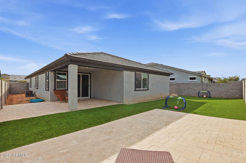 Covered Patio With Paver Flooring