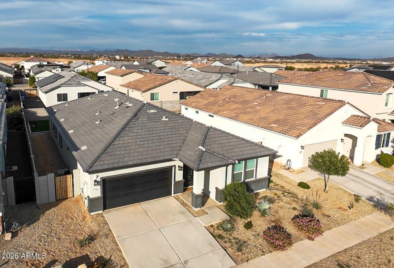 Aerial Neighborhood & Mountain Views