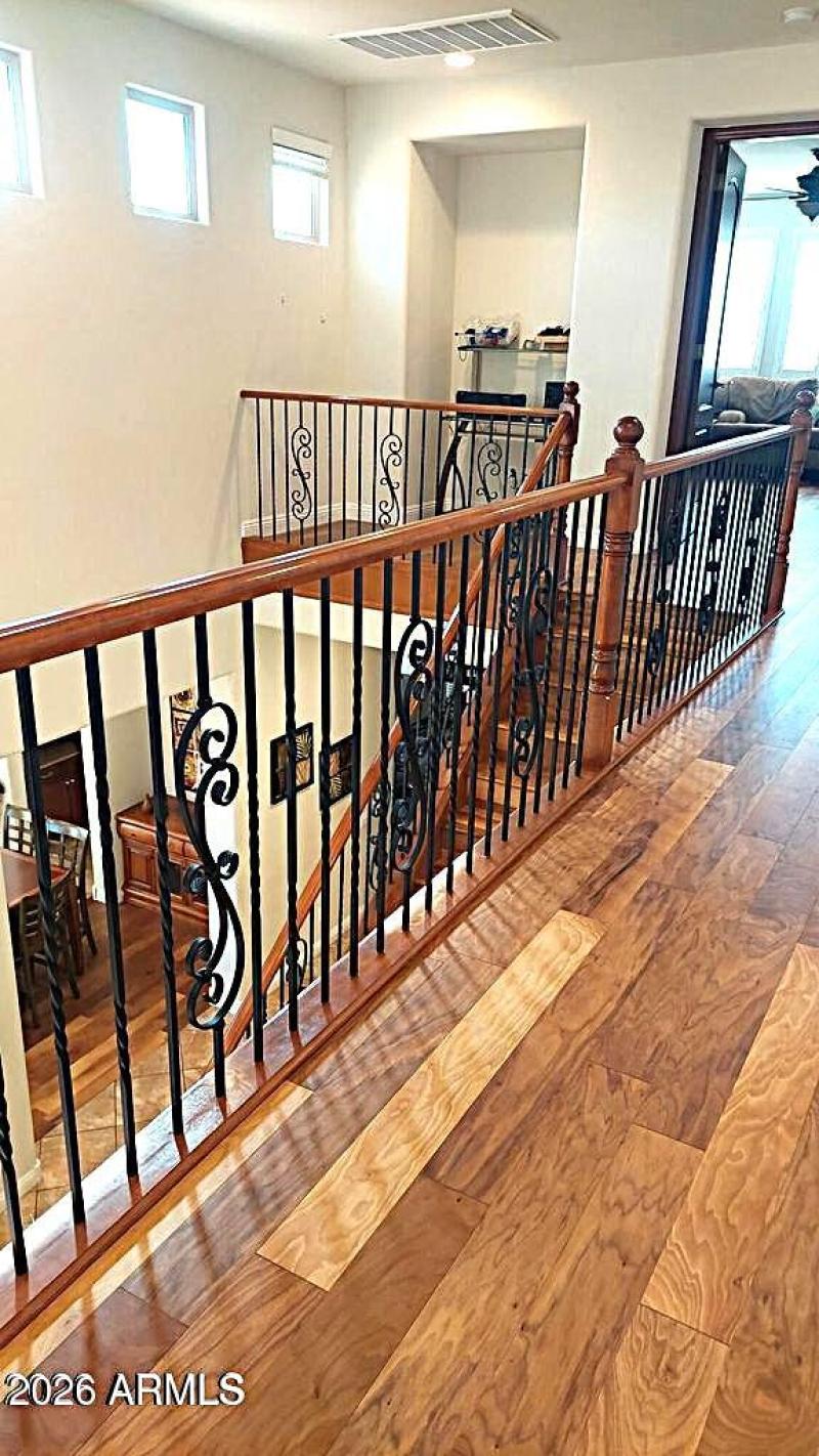 office top of stairs