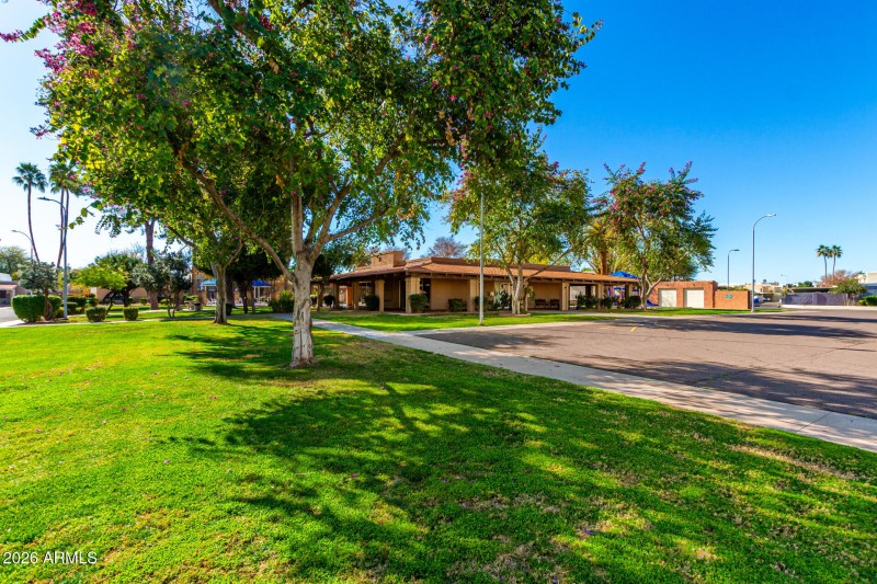 Community park across from unit