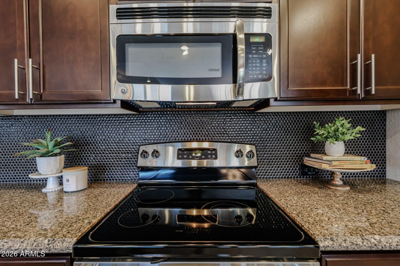 Tile Backsplash and Granite Counters