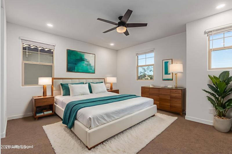 Virtually Staged Primary Bedroom