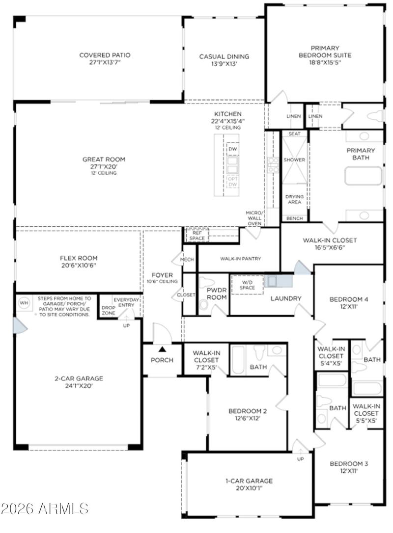 Orangevale Desert Contemporary Floorplan